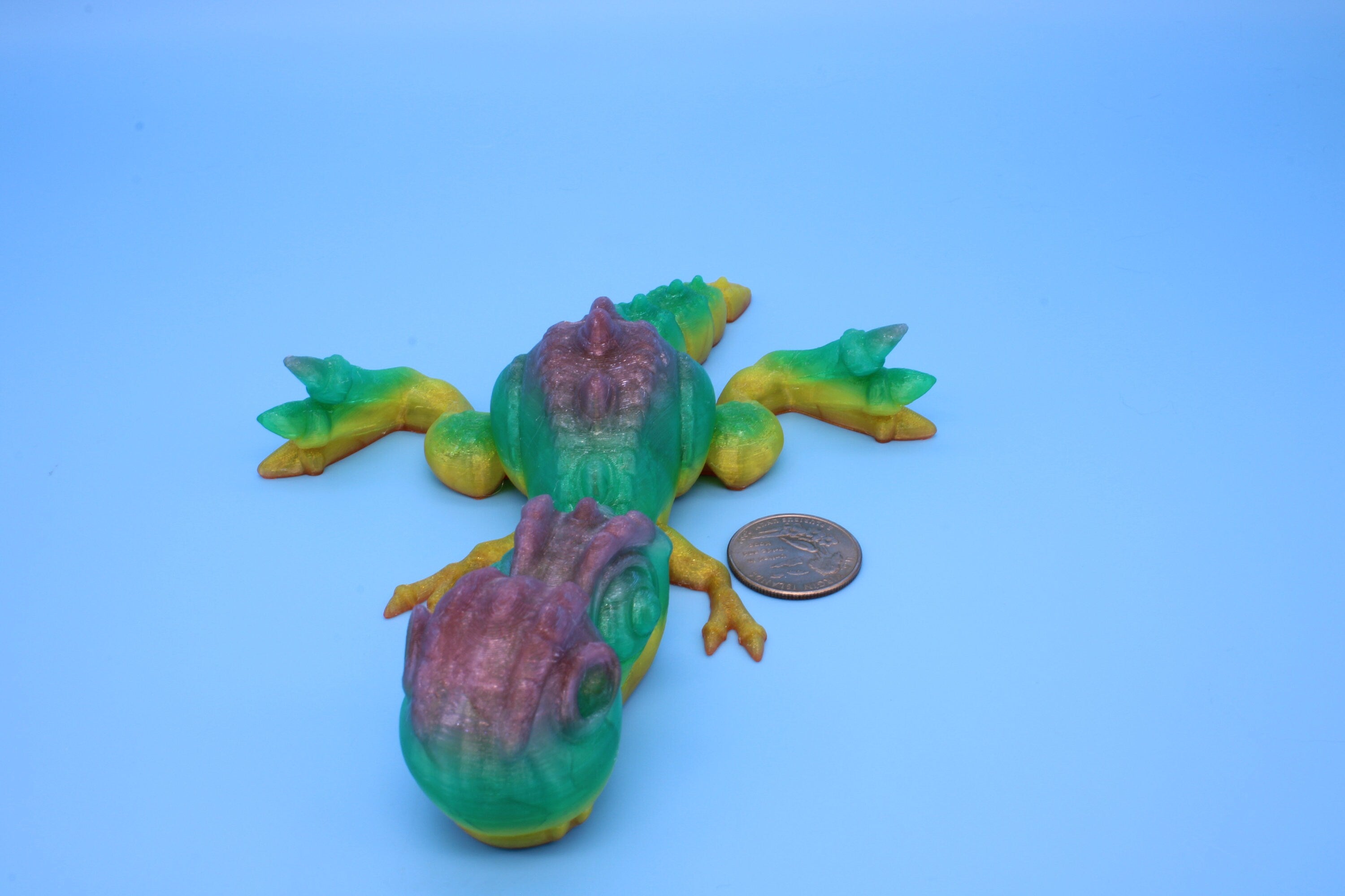 Flexi T-Rex - Rainbow | Flexible (TPU) | 3D Printed | Tyrannosaurus | Super Cute Dinosaur.