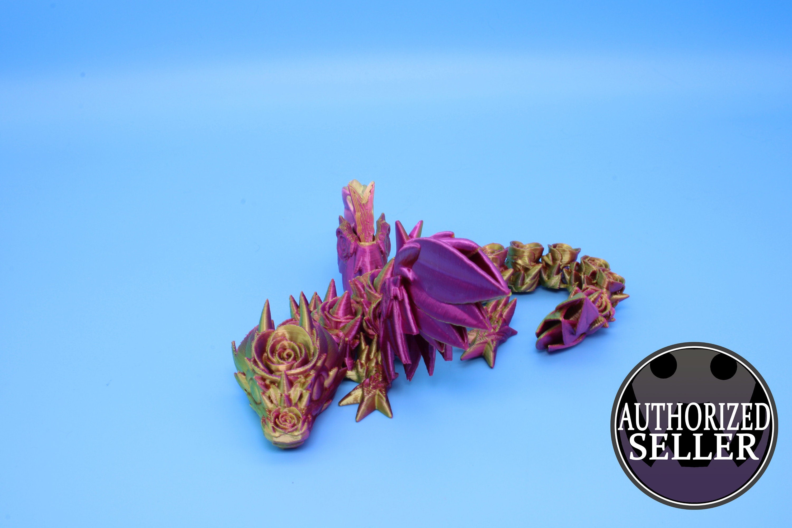 Baby Rose Wing Dragon | 3D Printed | Fidget | Flexi Toy 8.5 in. | Stress Relief Gift