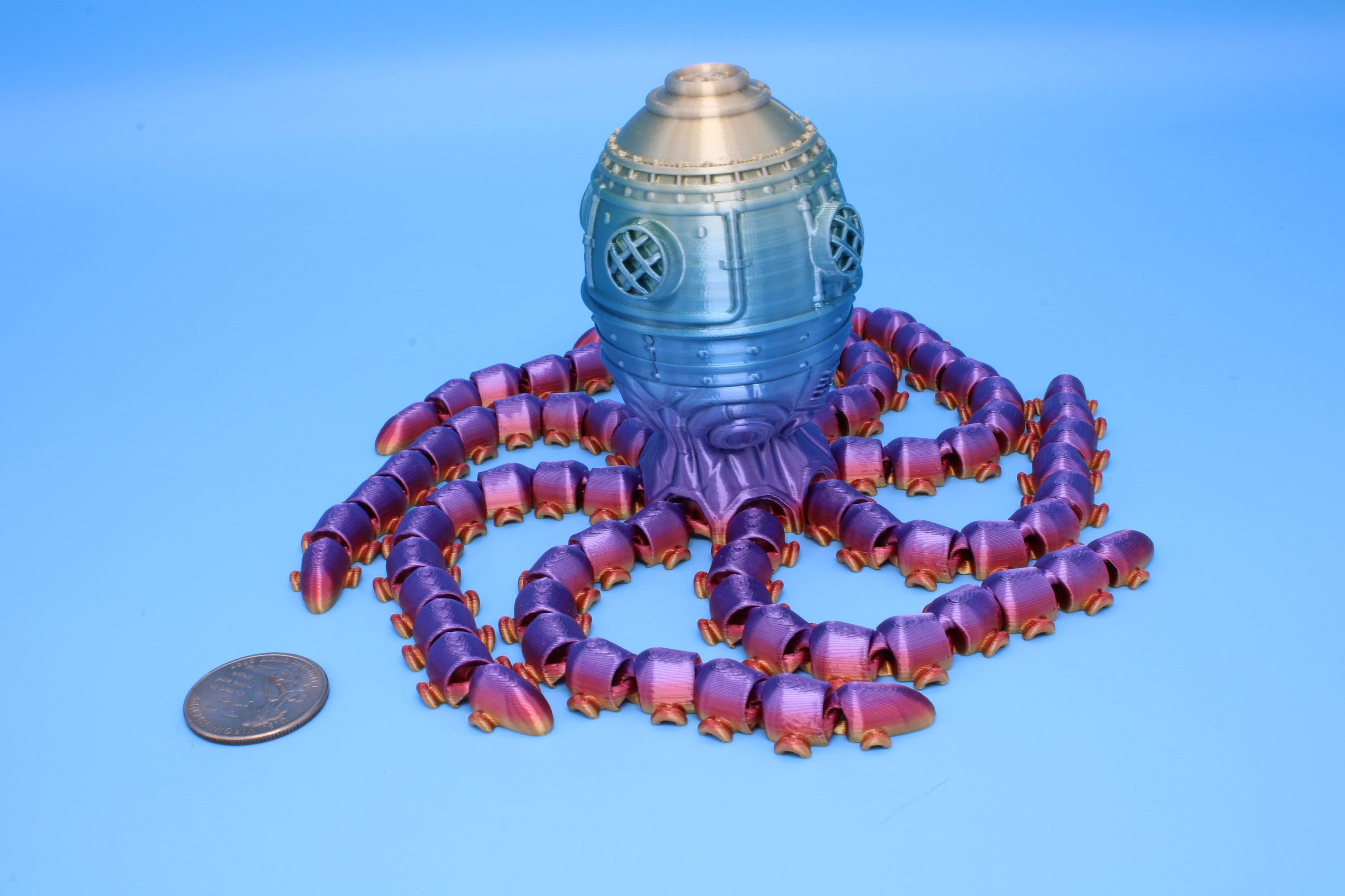 Articulating Octopus | 3D Printed Octogauge | Sensory Toy | Great Fidget Toy | Desk Buddy | Stim Toy