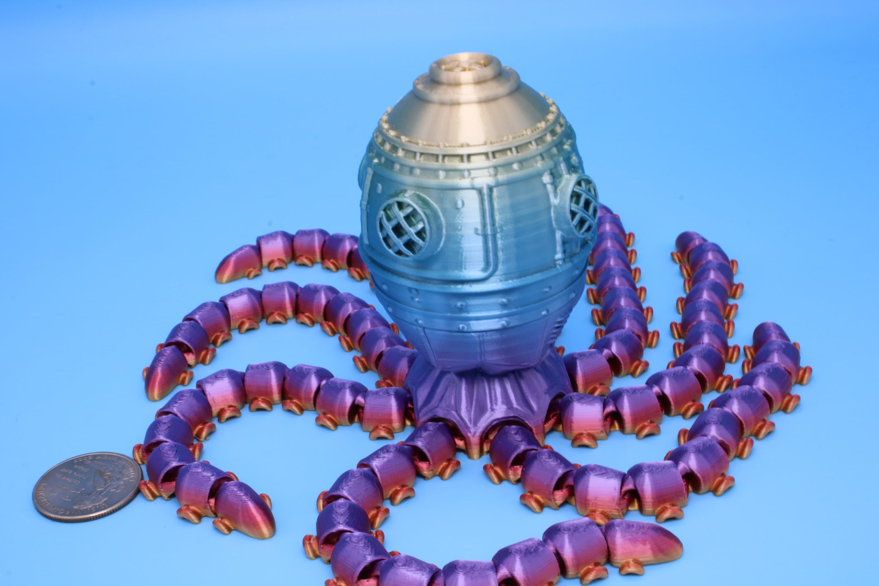 Articulating Octopus | 3D Printed Octogauge | Sensory Toy | Great Fidget Toy | Desk Buddy | Stim Toy