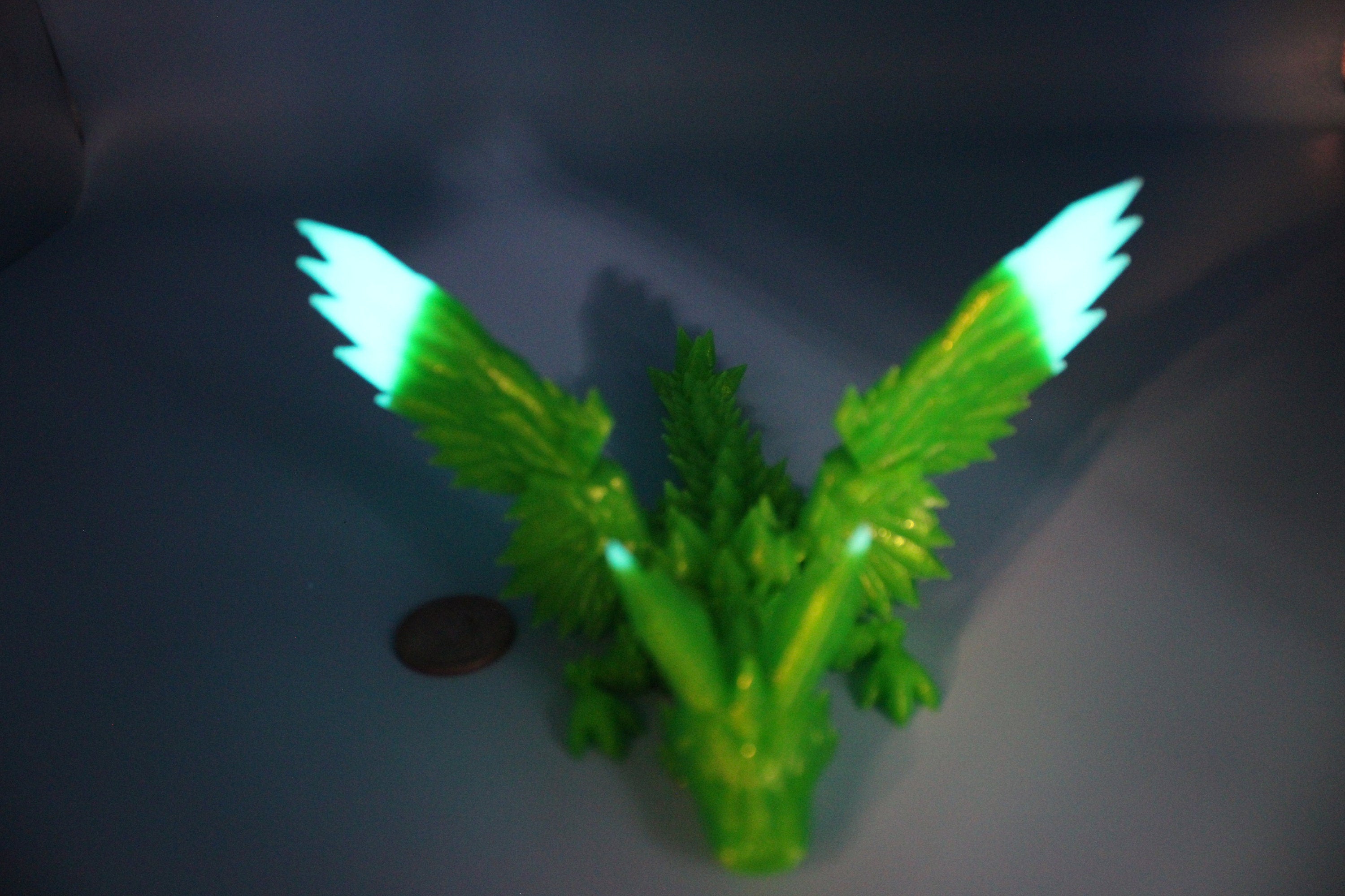 Baby Crystal Wing Dragon | Miniature | 3D printed | Dragon Fidget | Flexi Toy | 7 in. | Pet Dragon.