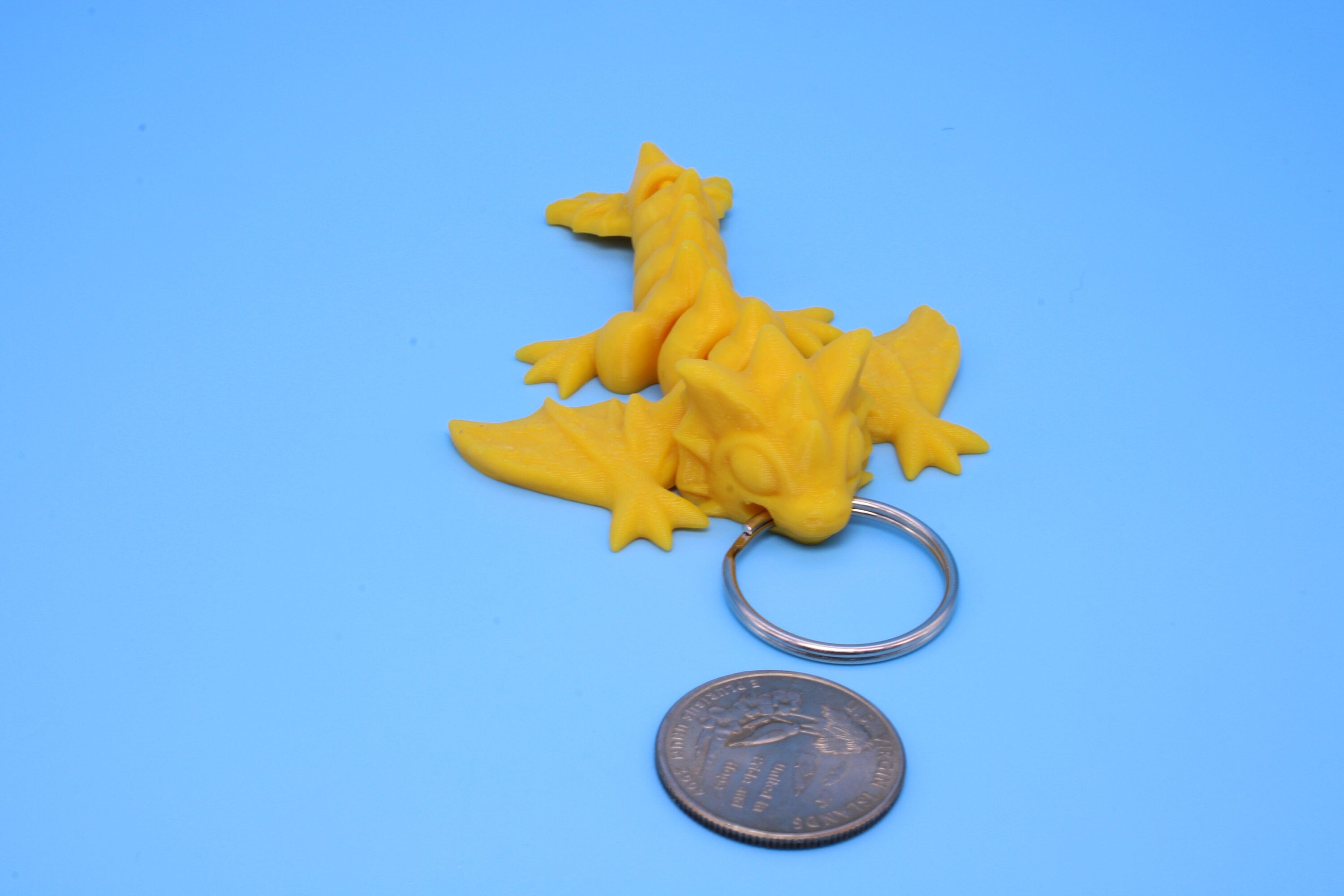 Baby Wyvern Dragon Keychain | 3D Printed | 4 in.