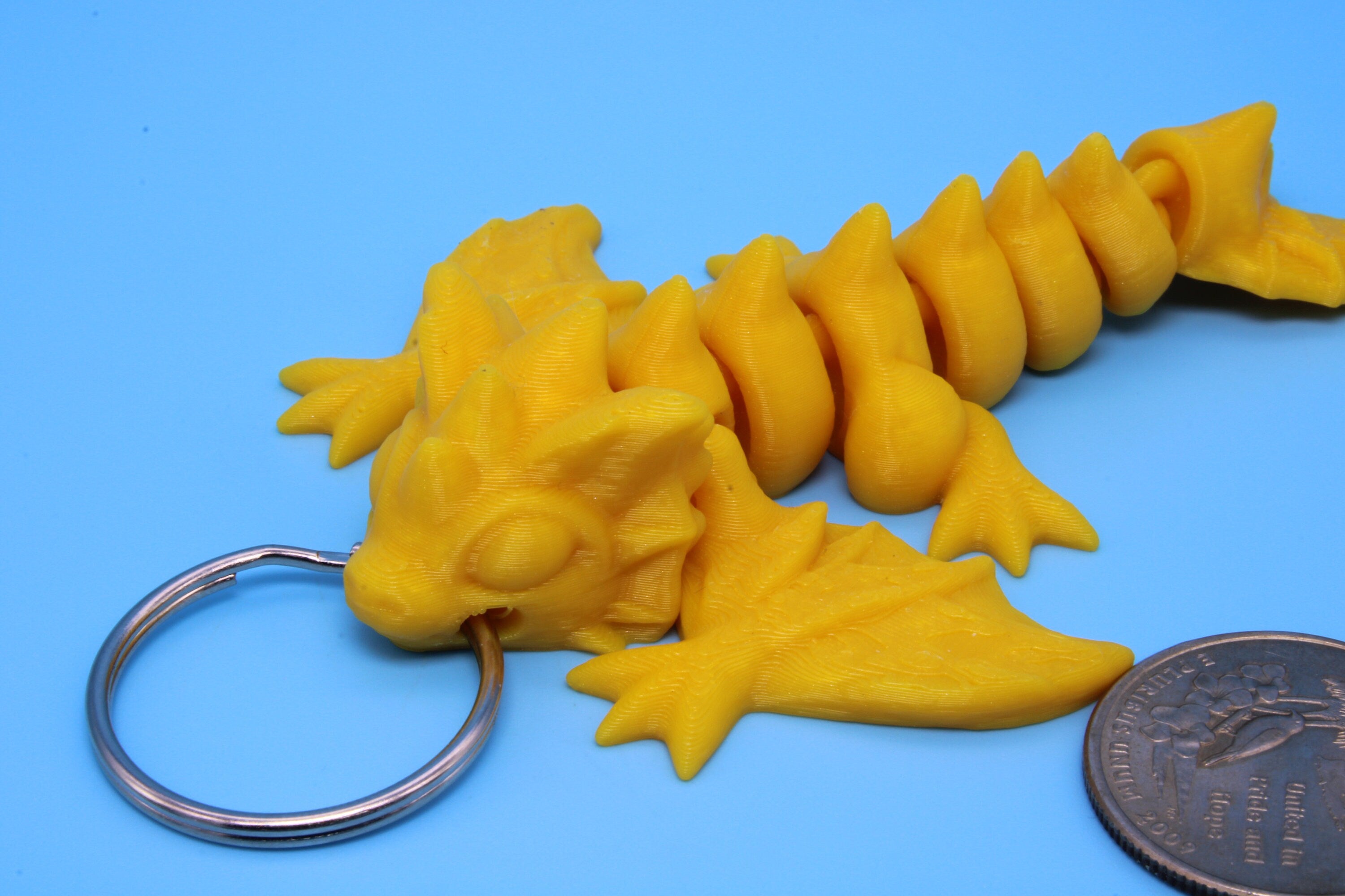 Baby Wyvern Dragon Keychain | 3D Printed | 4 in.