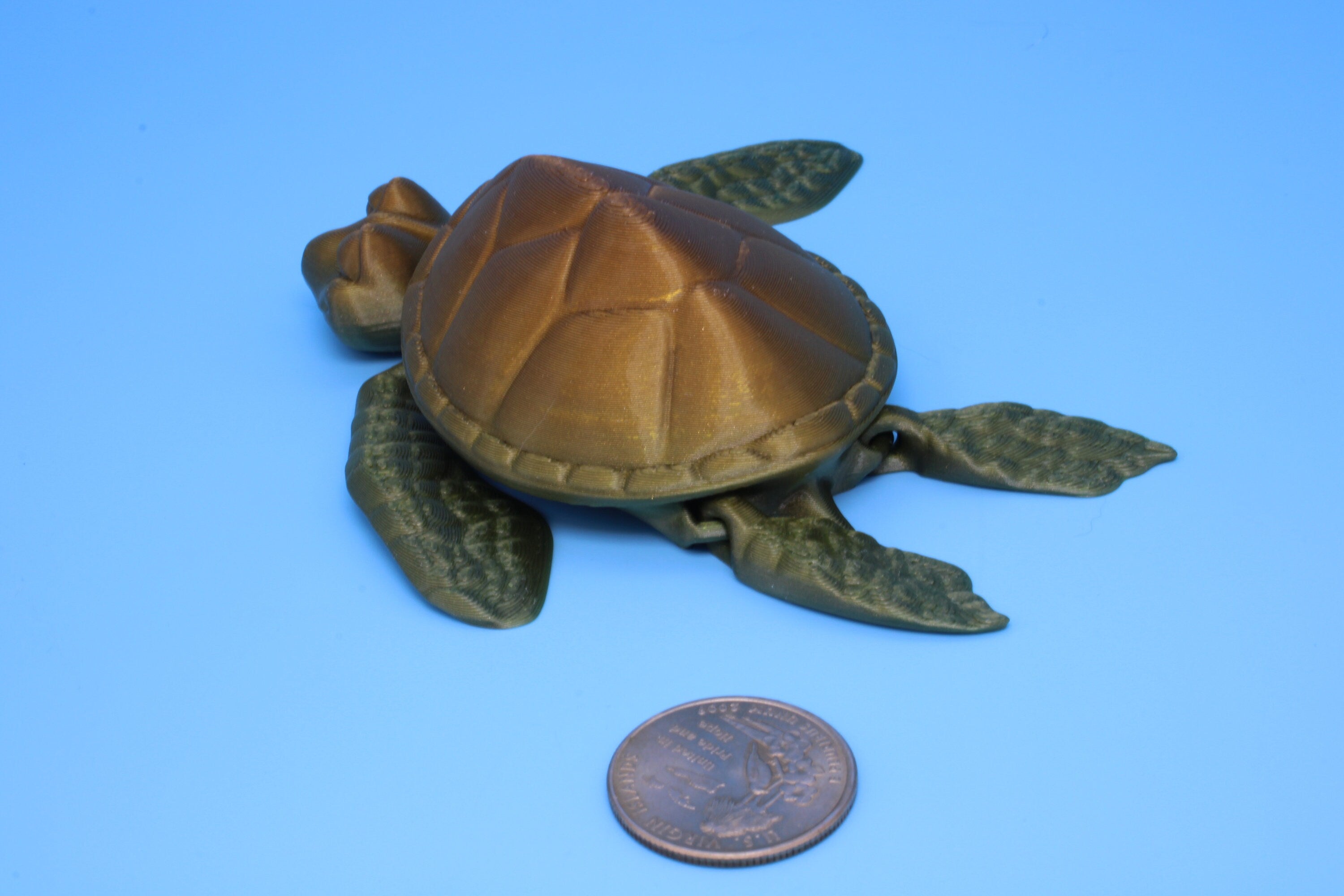 Turtle- Cute Flexi Toy | Articulating Turtle | 3D printed 4.75 in.