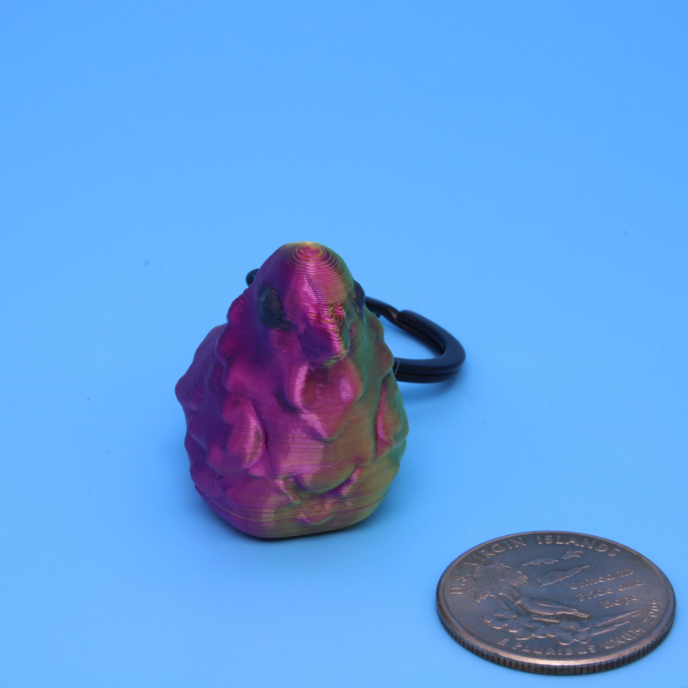 Miniature Raven Keychain. 3D Printed
