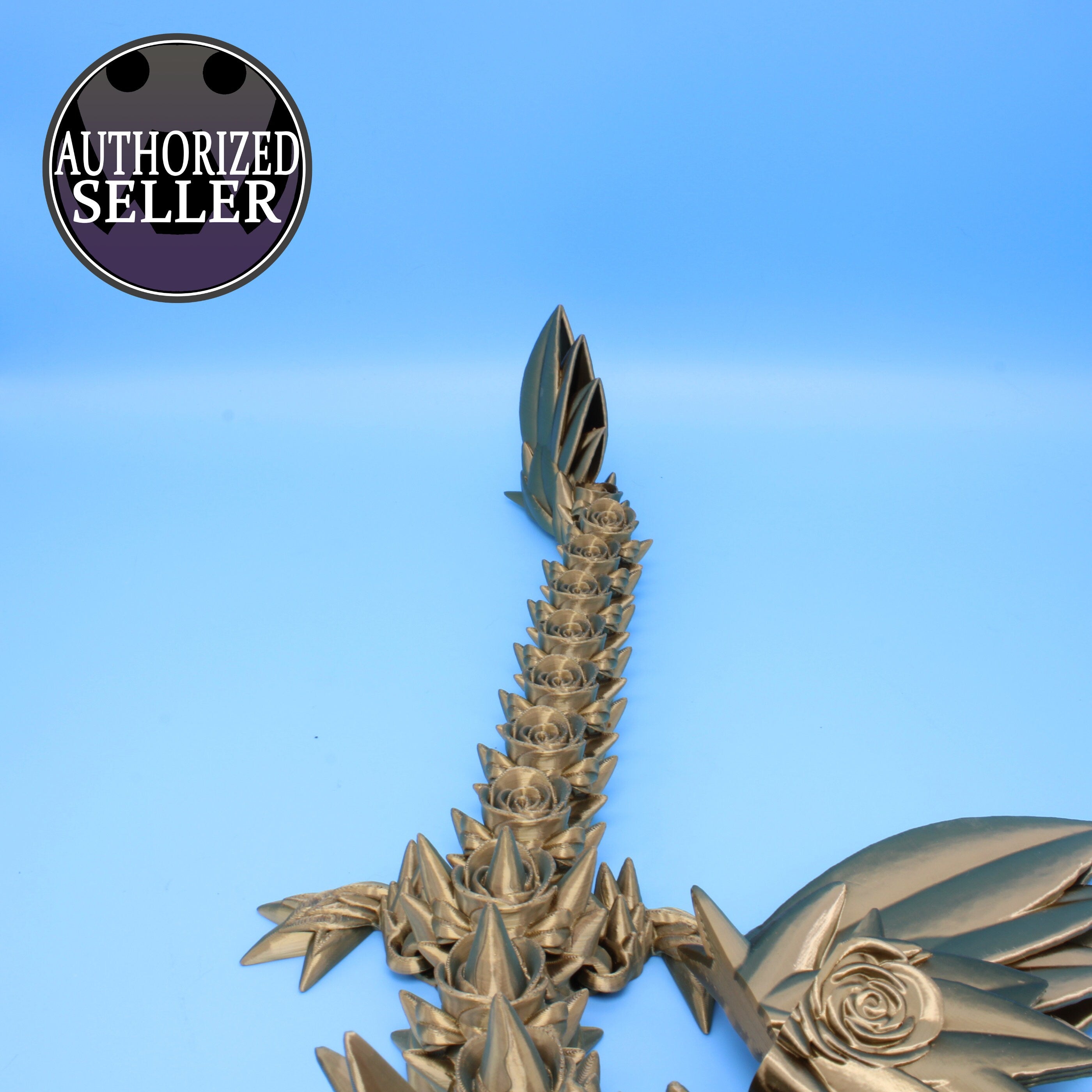 Rose Wing Dragon | Articulating Dragon | 3D Printed Fidget | 19 in.