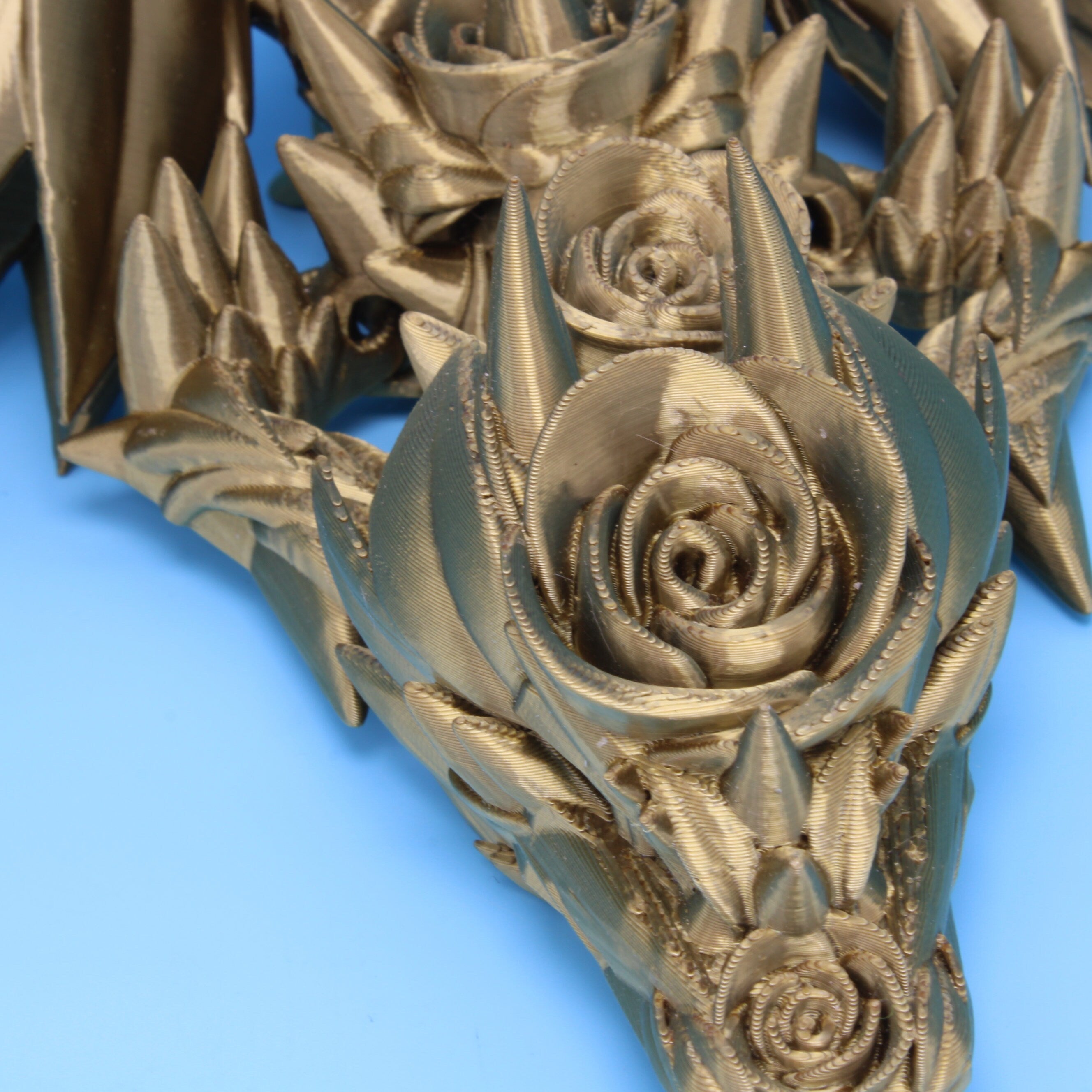 Rose Wing Dragon | Articulating Dragon | 3D Printed Fidget | 19 in.
