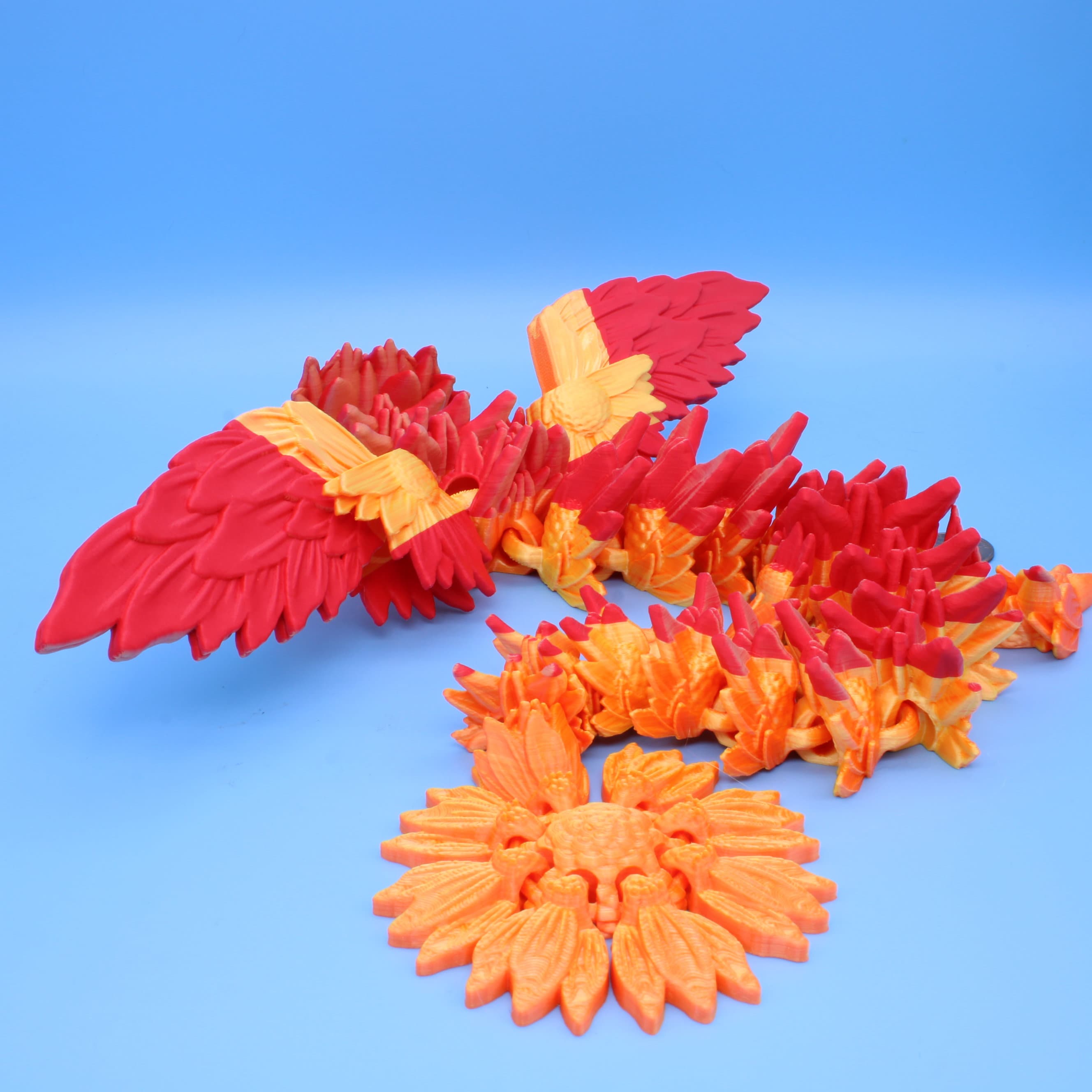 Sunflower Wing Dragon | 3D Printed | 19 in.