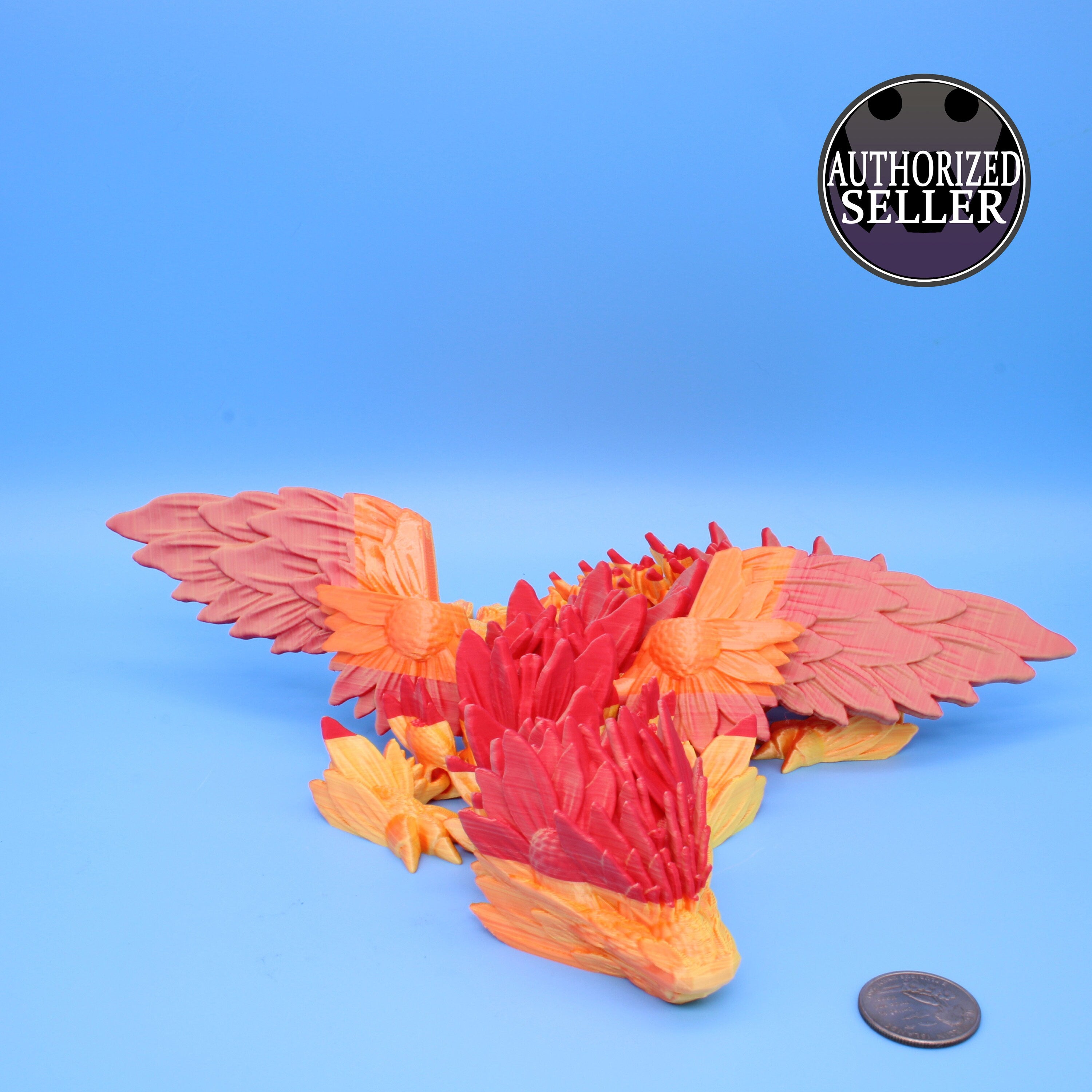 Sunflower Wing Dragon | 3D Printed | 19 in.