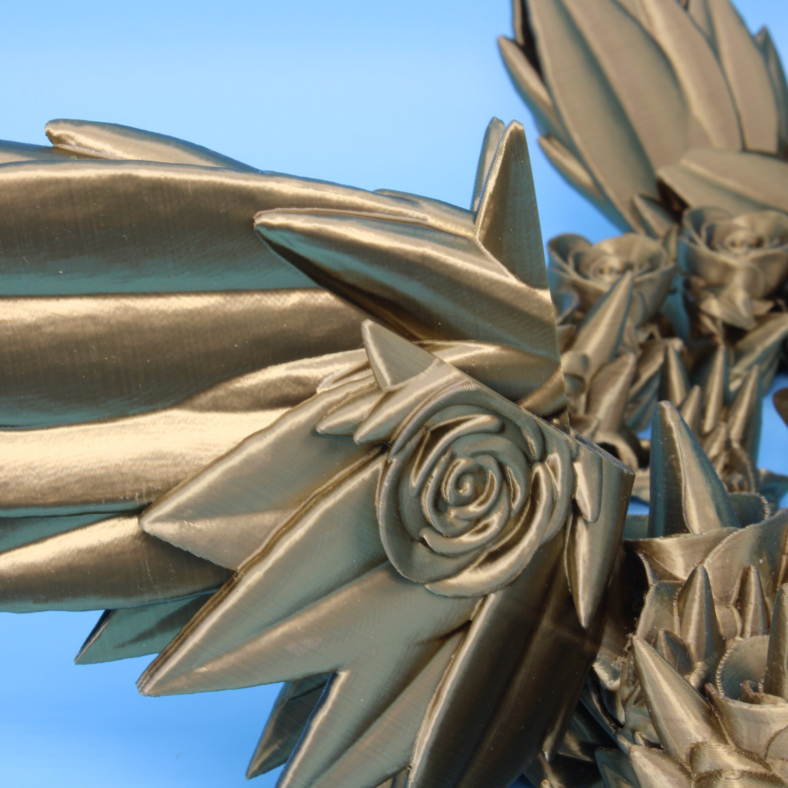 Rose Wing Dragon | Articulating Dragon | 3D Printed Fidget | 19 in.