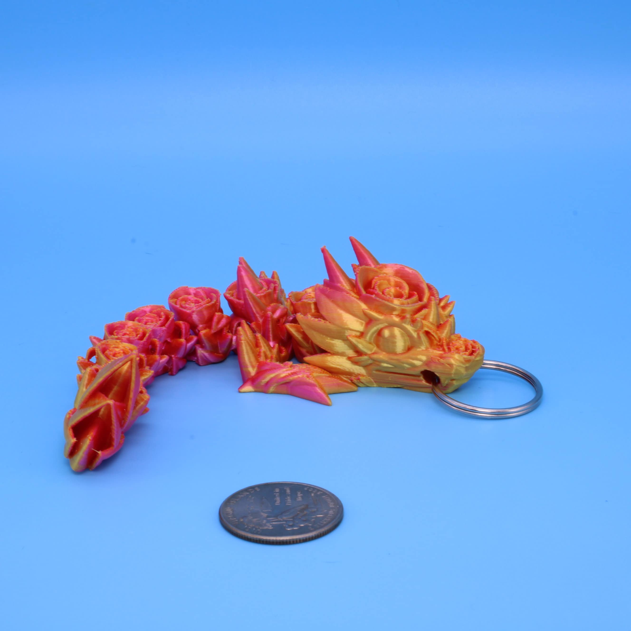 Baby Rose Dragon- Limited Edition Tadling / Keychain | 3D Printed