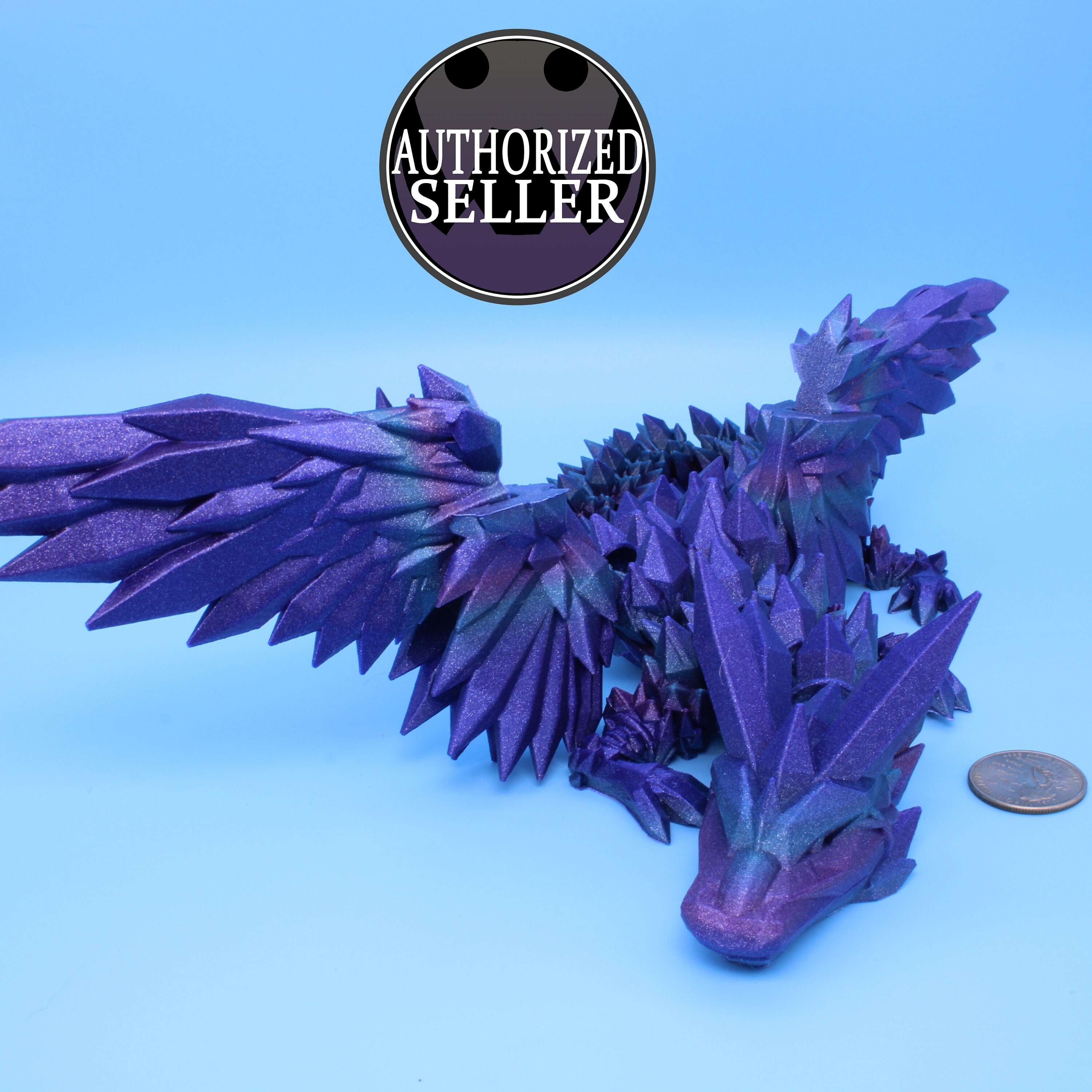 3D Printed Dragon Articulated Winged Shoulder Dragon Mythical Creature  Dragon Puppet 3D Printed Animal Fidget Toys 
