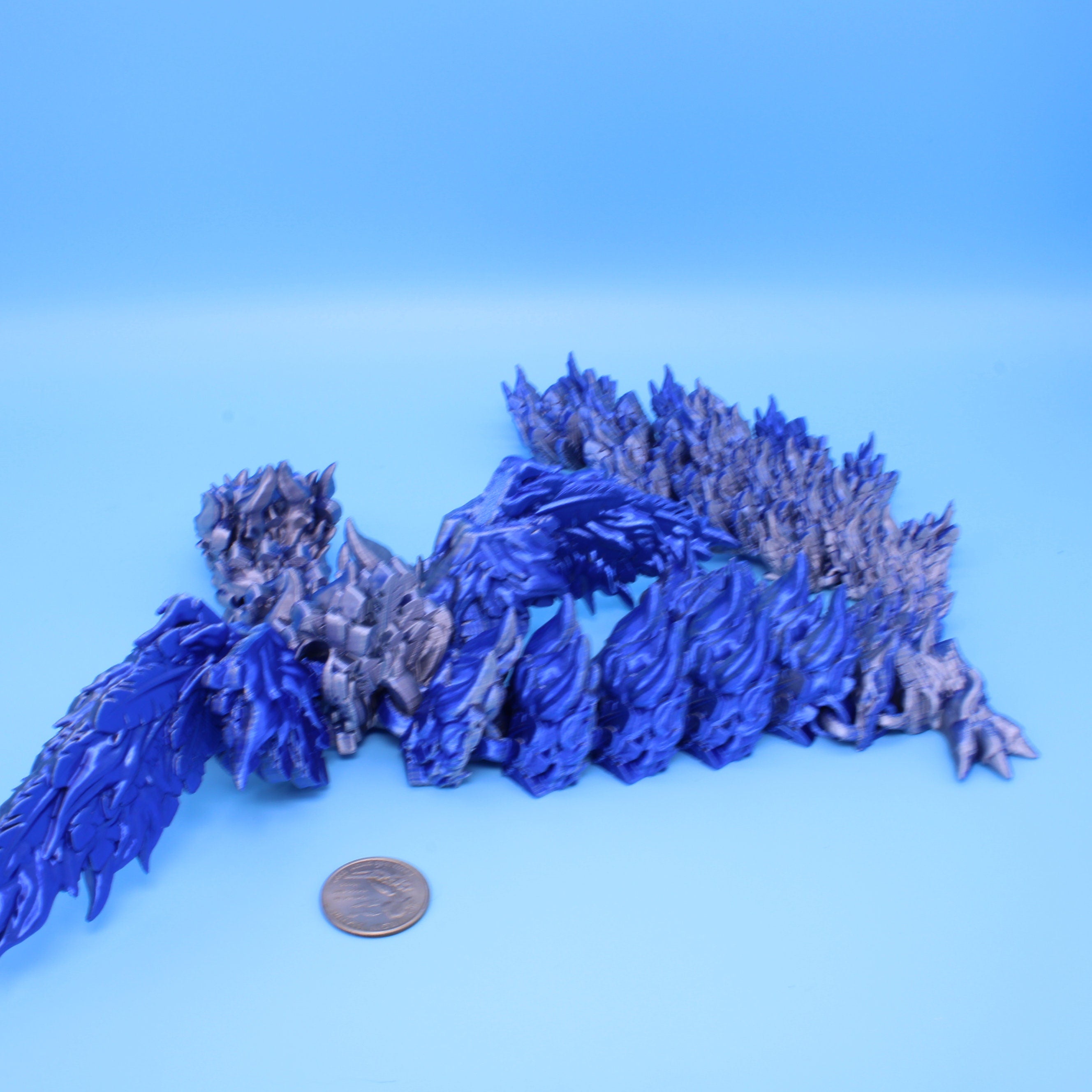 Phoenix Dragon | 3D printed | Articulating Dragon | Fidget Toy | Flexi Toy | 19 in.