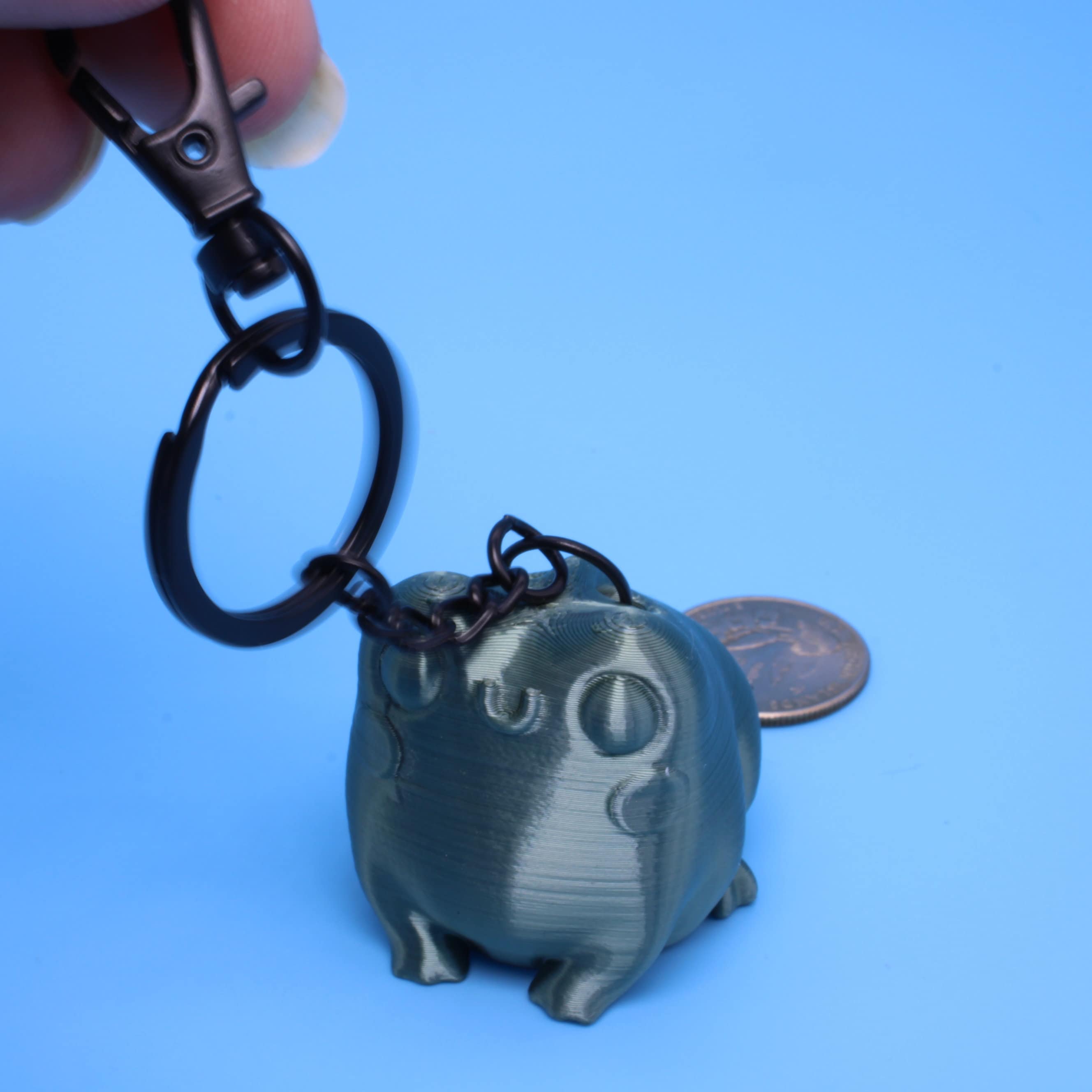 Miniature Butt Frog Keychain. 3D Printed