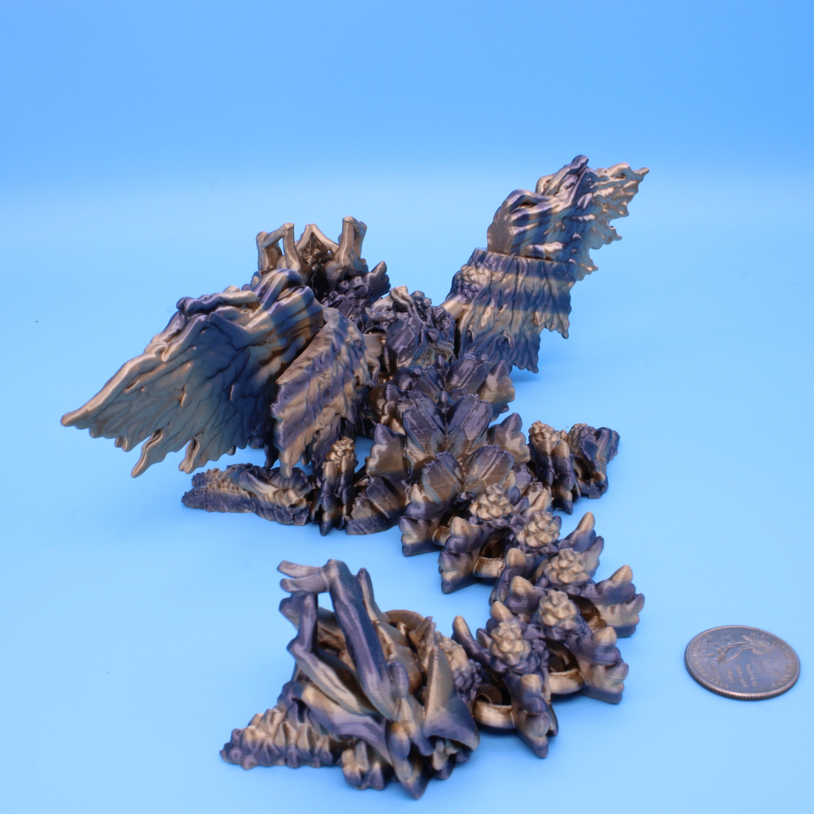 Baby Autumn Wing Dragon | 3D printed | 12 in.