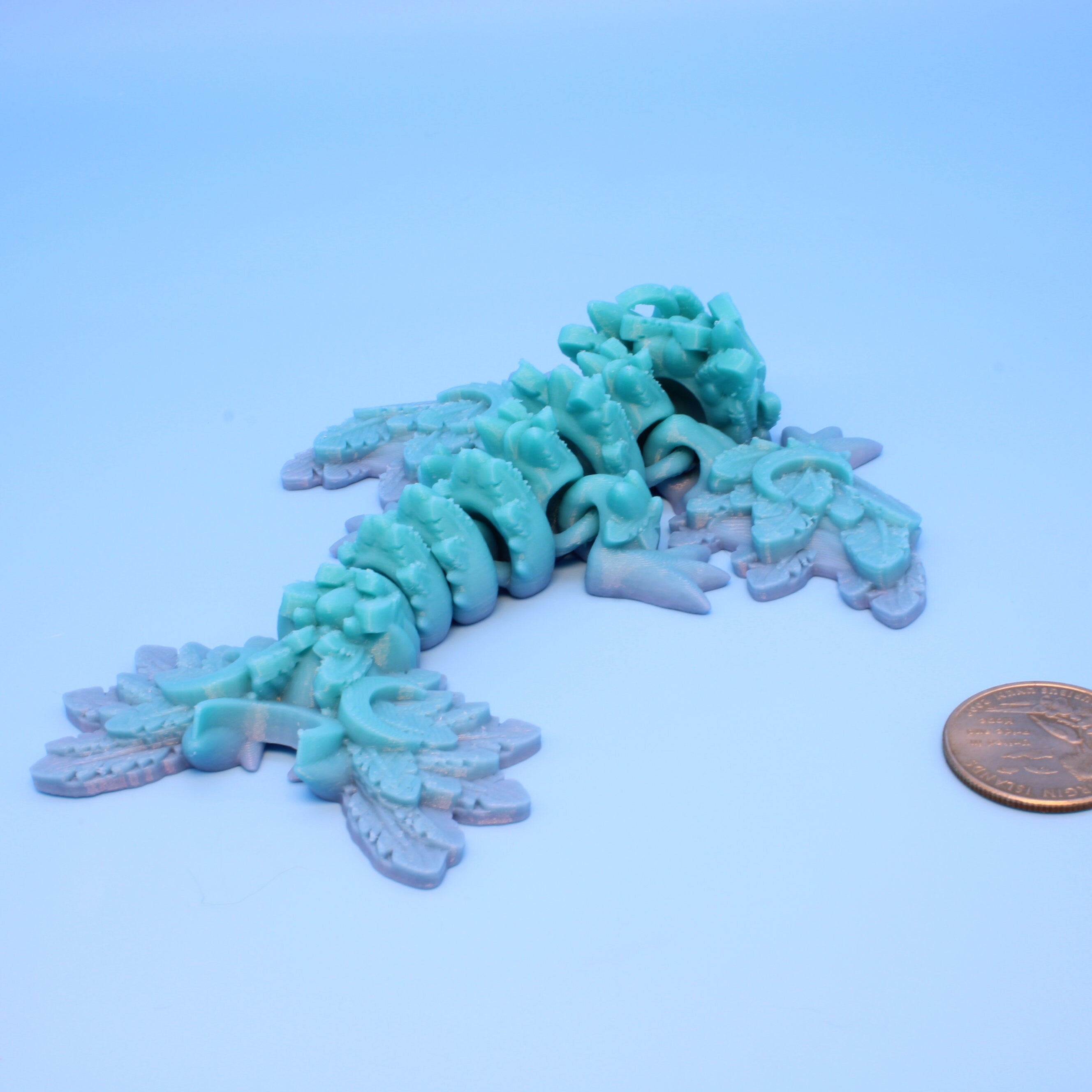 Tiny Lunar Dragon | 3D Printed, 5 in.