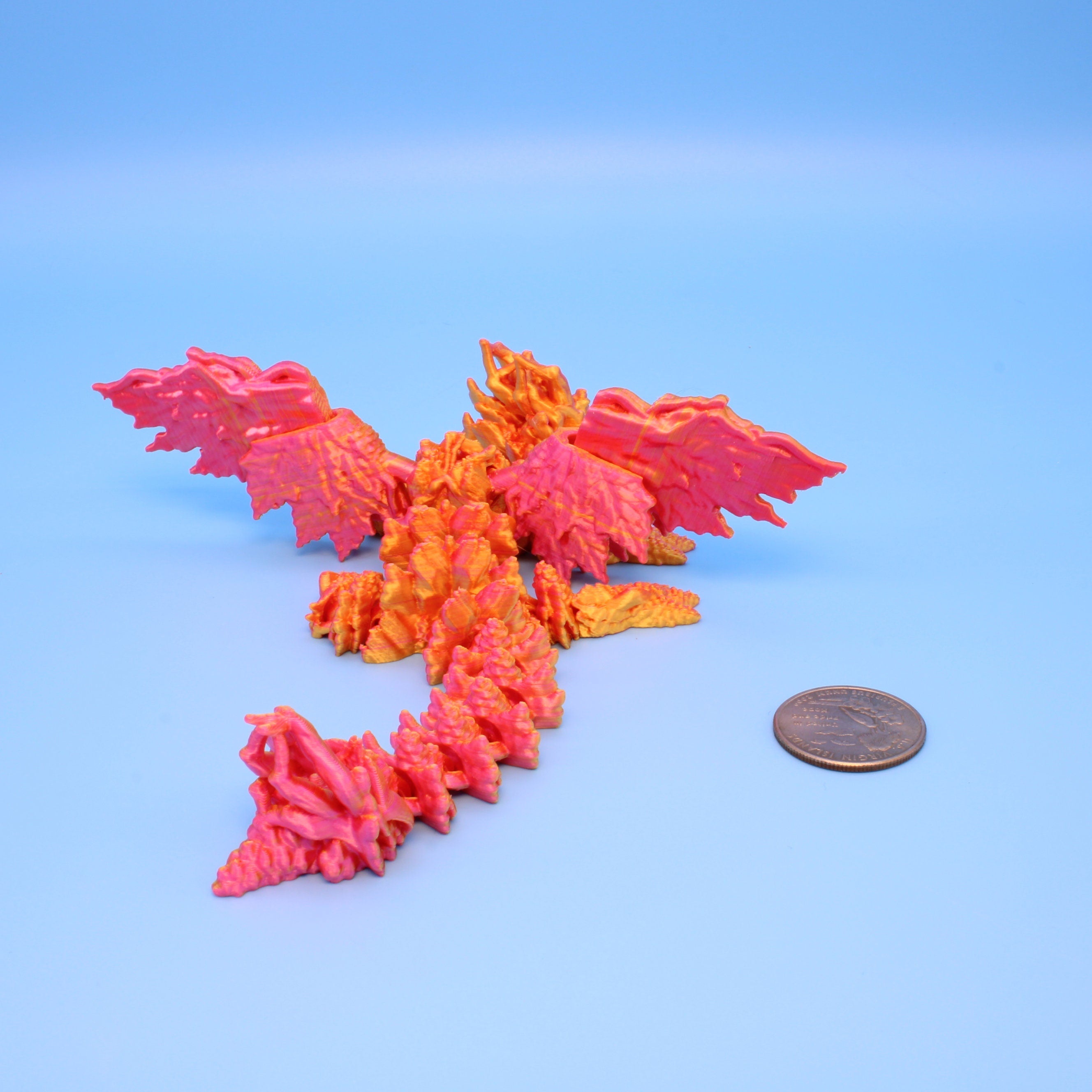 Baby Autumn Wing Dragon | 3D printed | 7 in.