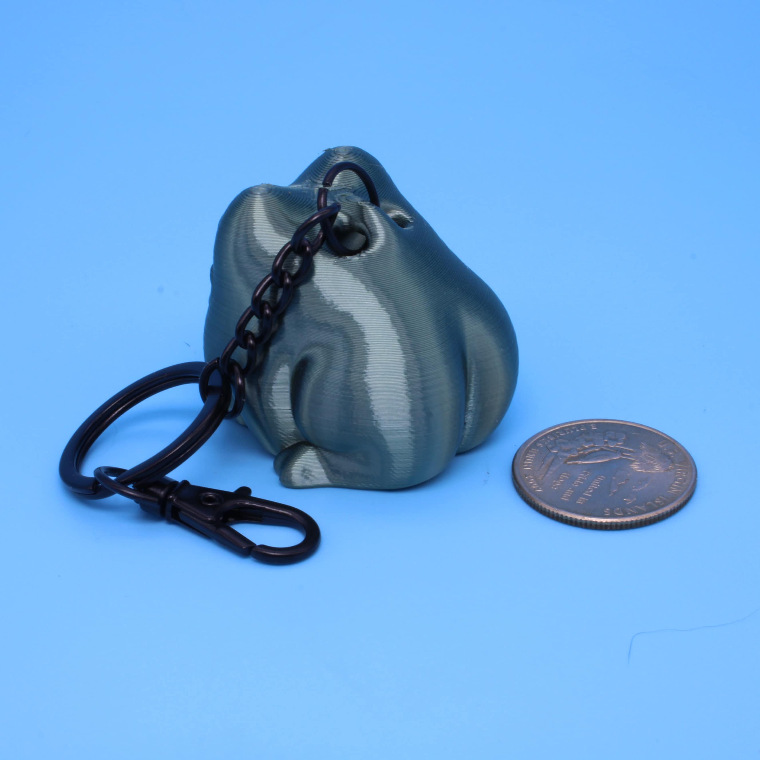 Miniature Butt Frog Keychain. 3D Printed