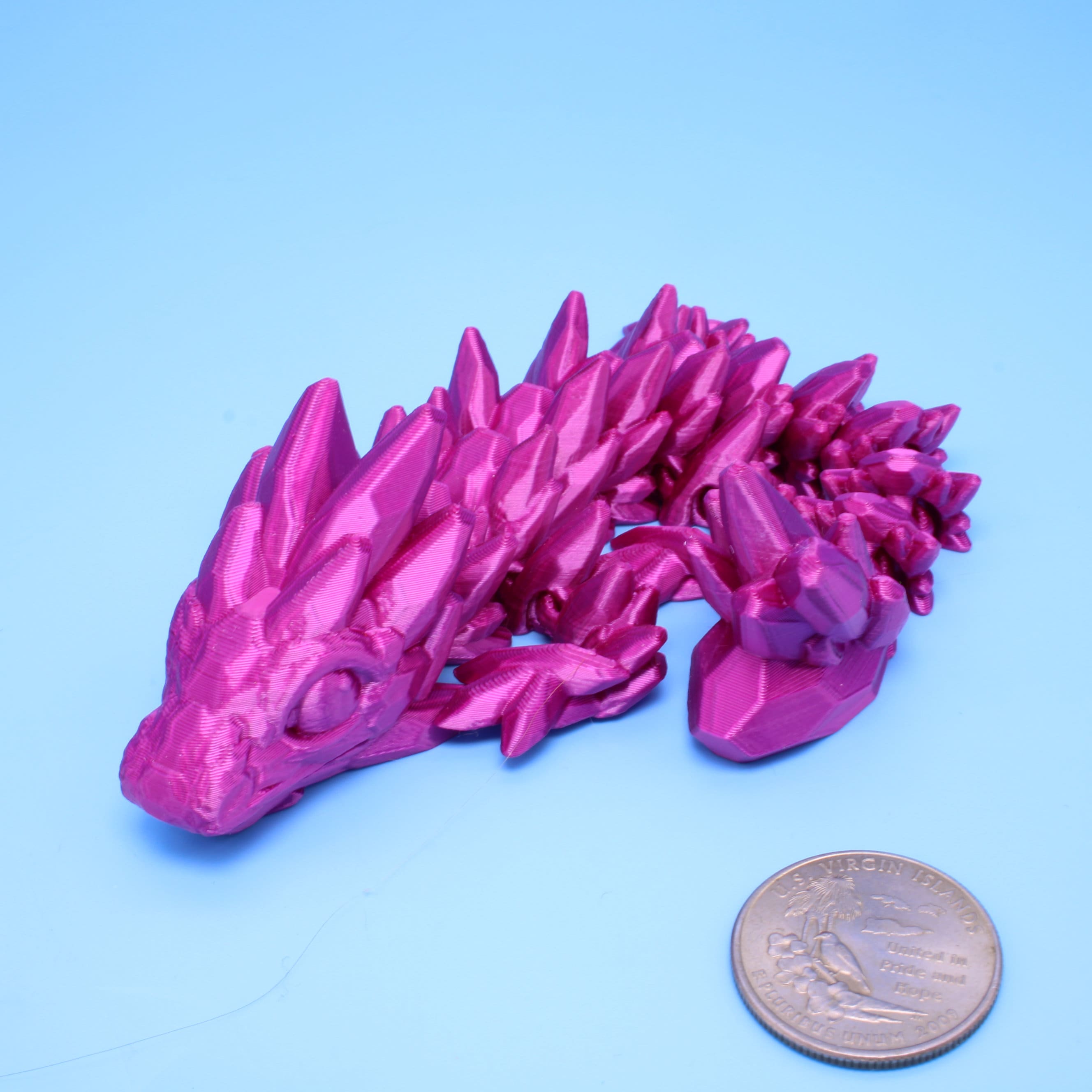 Baby Gem Dragon, 3D Printed, Articulating 7 in. (Made)
