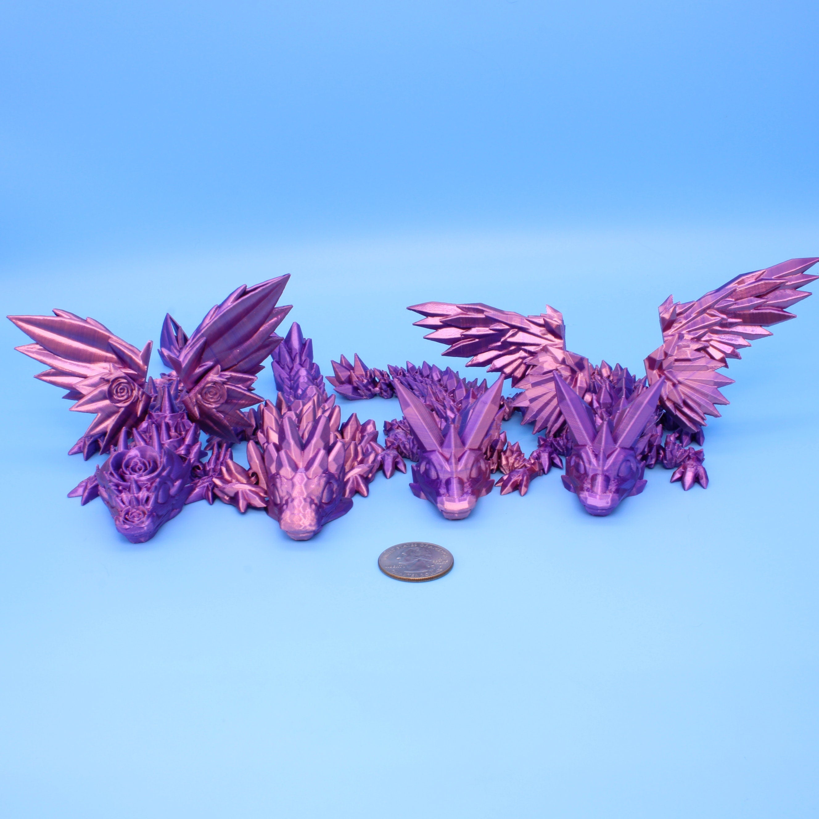 Miniature Dragon Sets, Pink / Purple