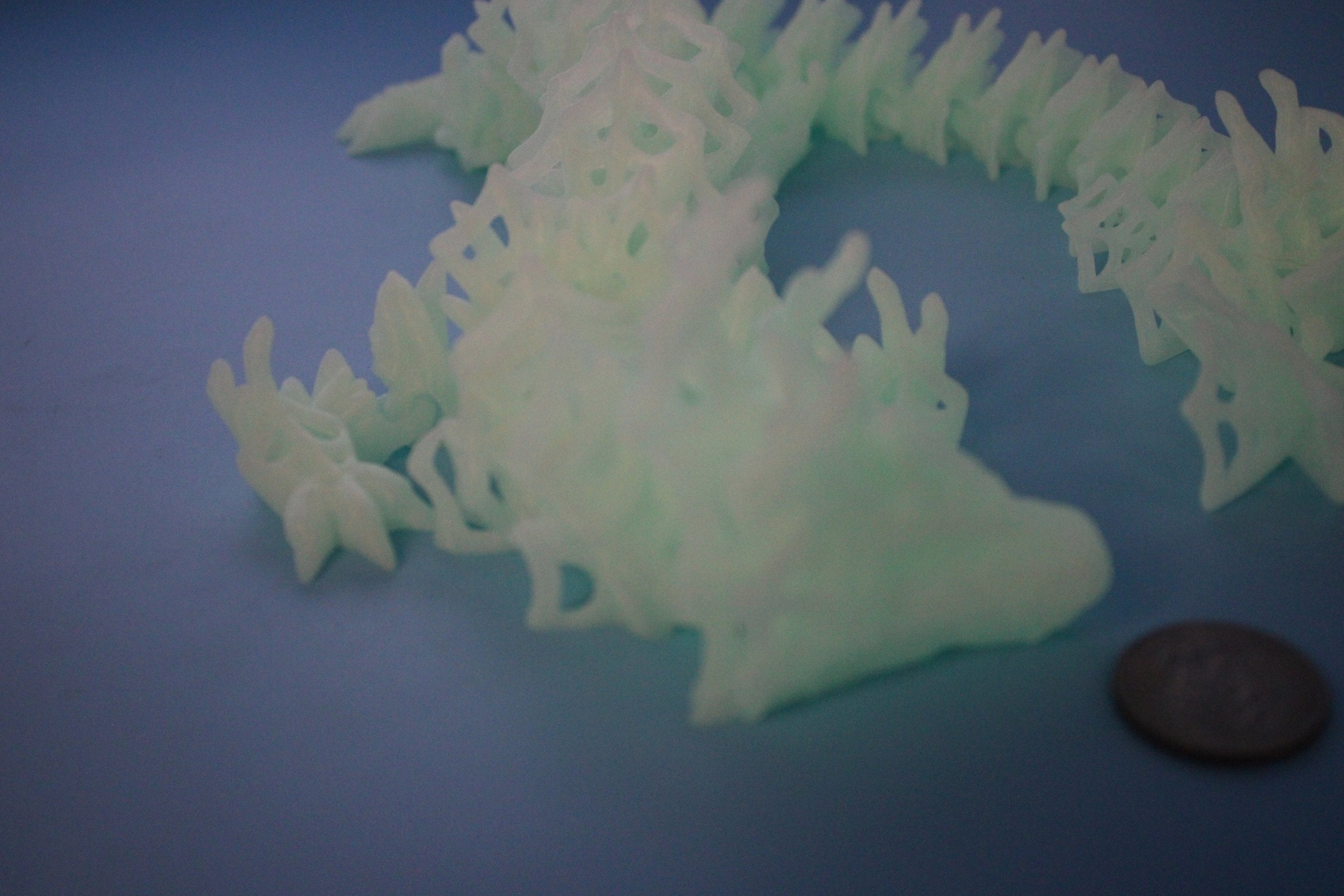 Wicked Dragon "Glow in the Dark" | 3D printed | Articulating Dragon | 19.5 in.