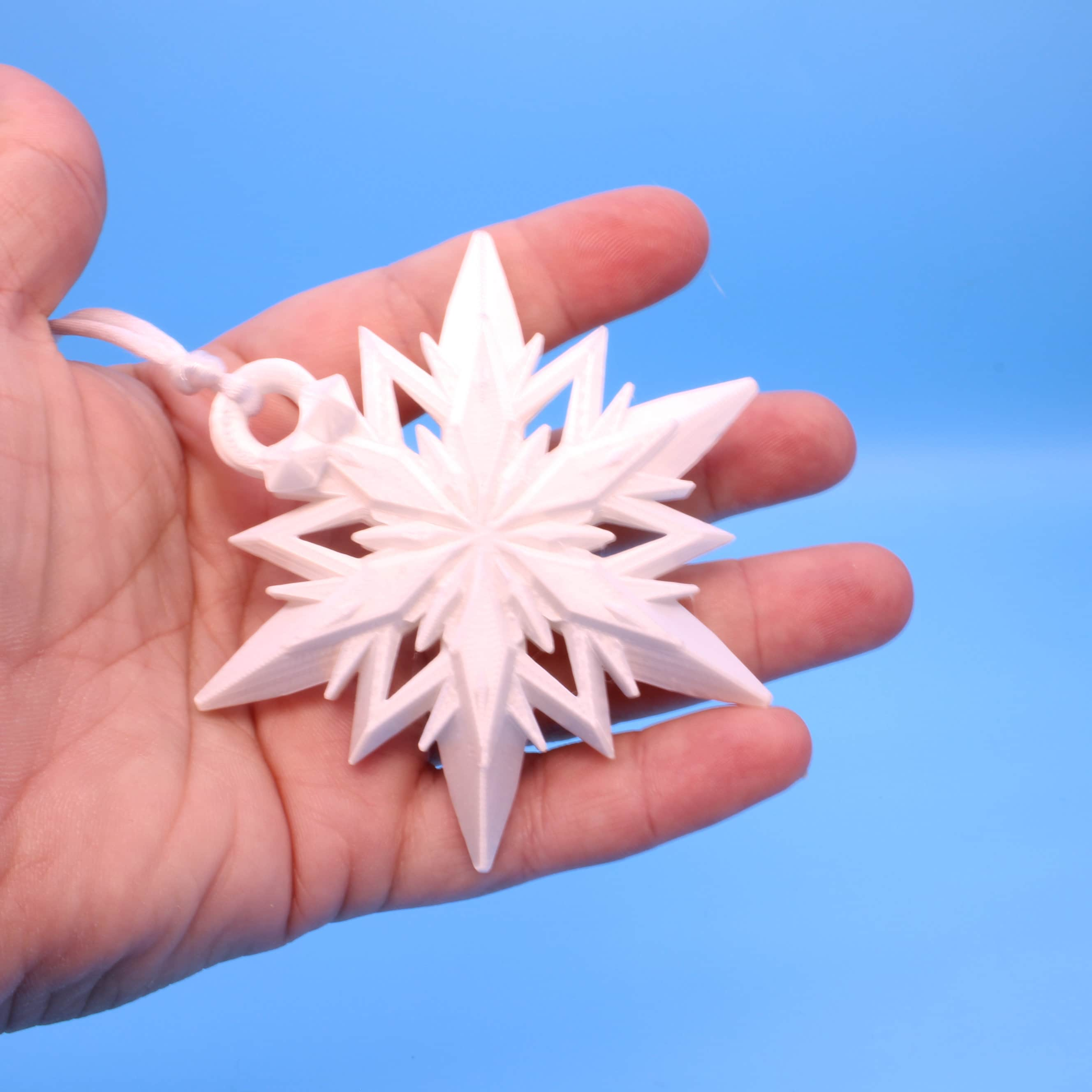 Snowflake Christmas Tree Ornament | 3D Printed