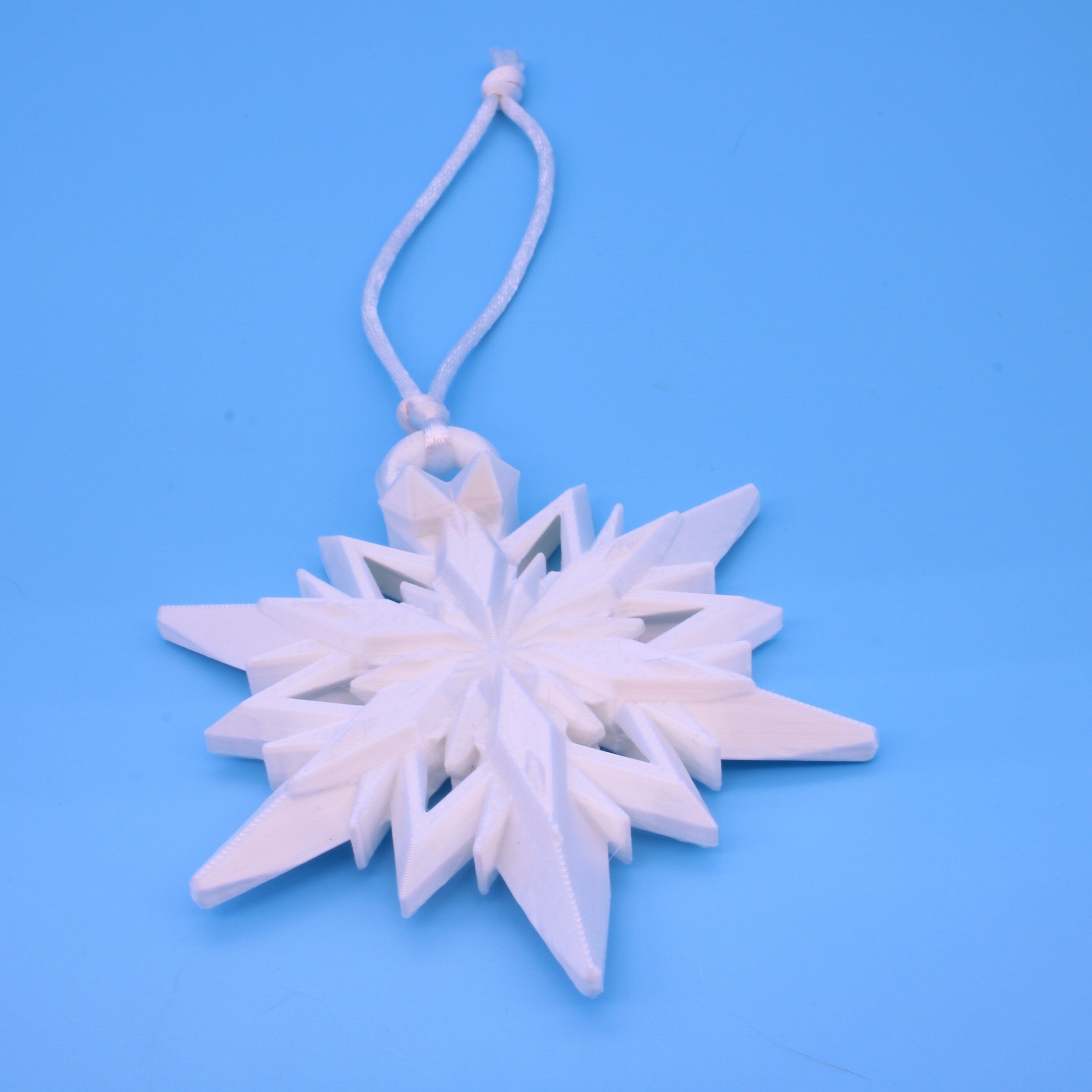 Snowflake Christmas Tree Ornament | 3D Printed