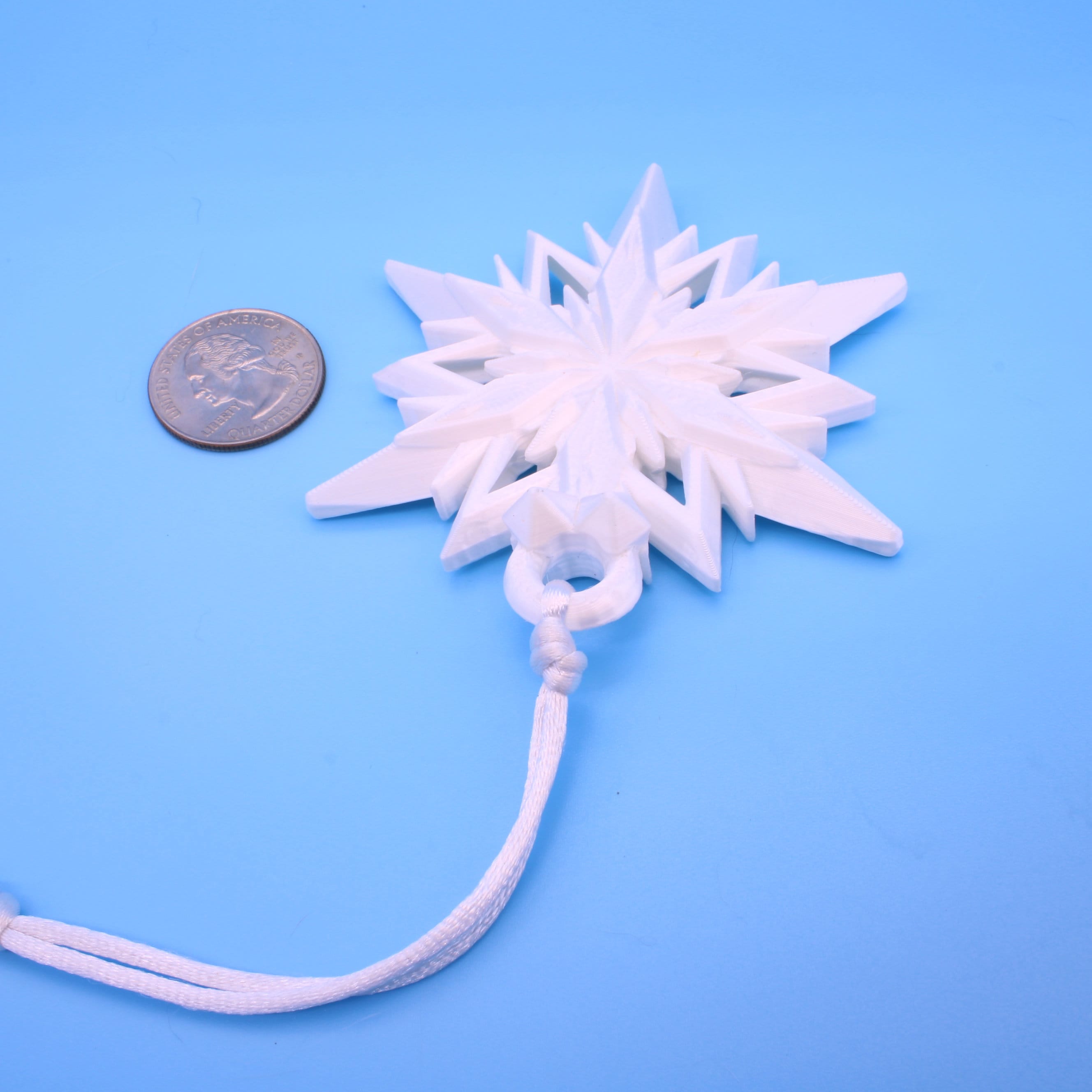 Snowflake Christmas Tree Ornament | 3D Printed