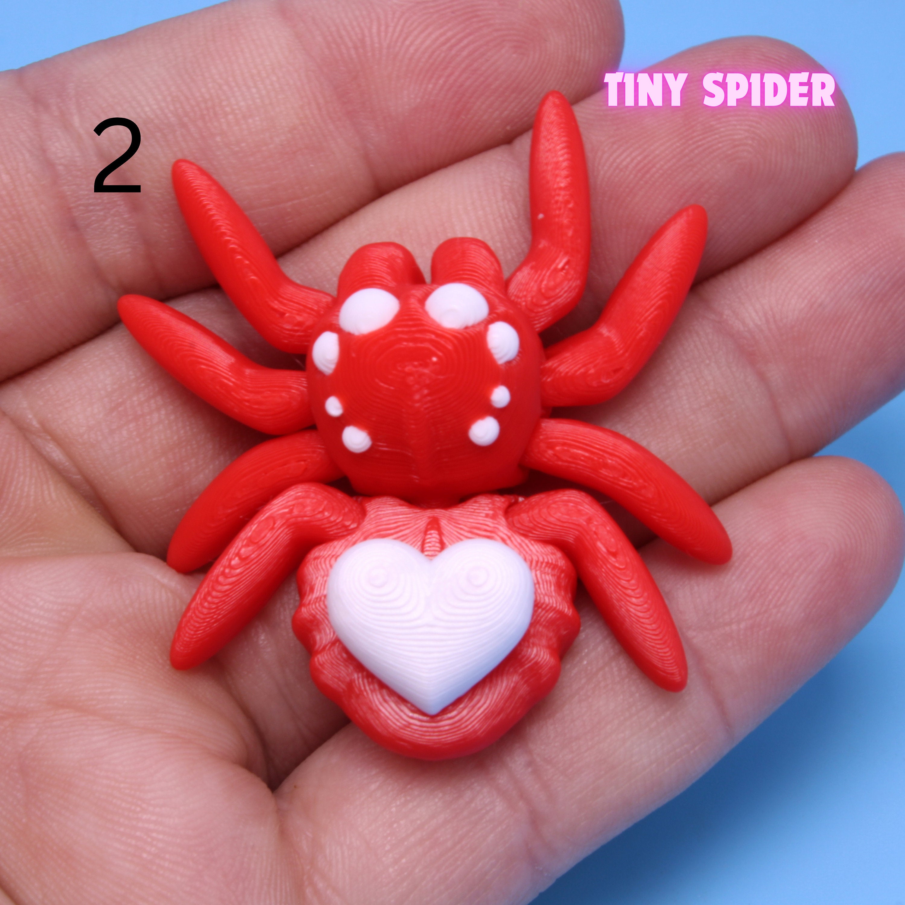 Tiny Spider with Heart - 3D printed