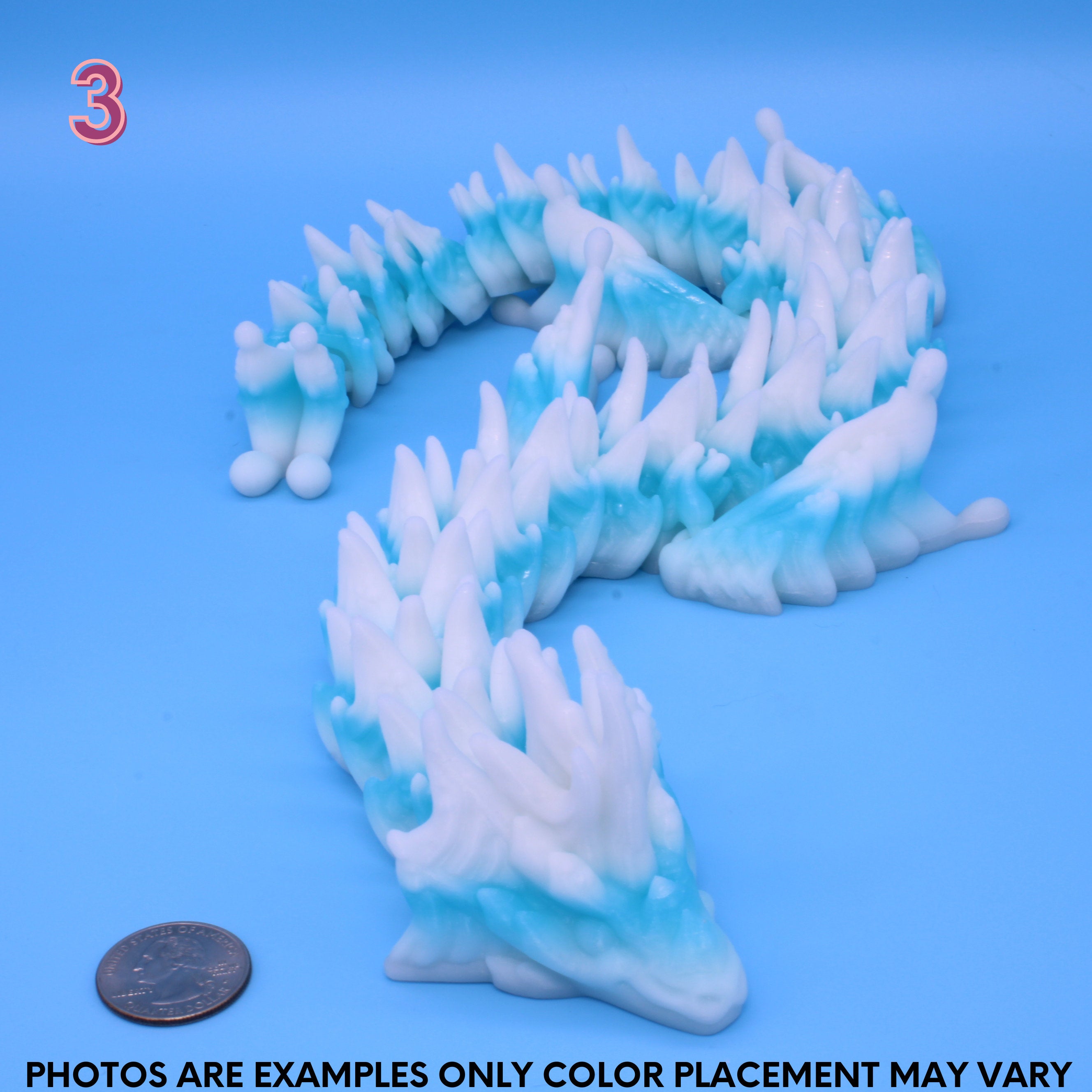 Aquarius Dragon 3D Printed - Authorized Seller of Dragons Den