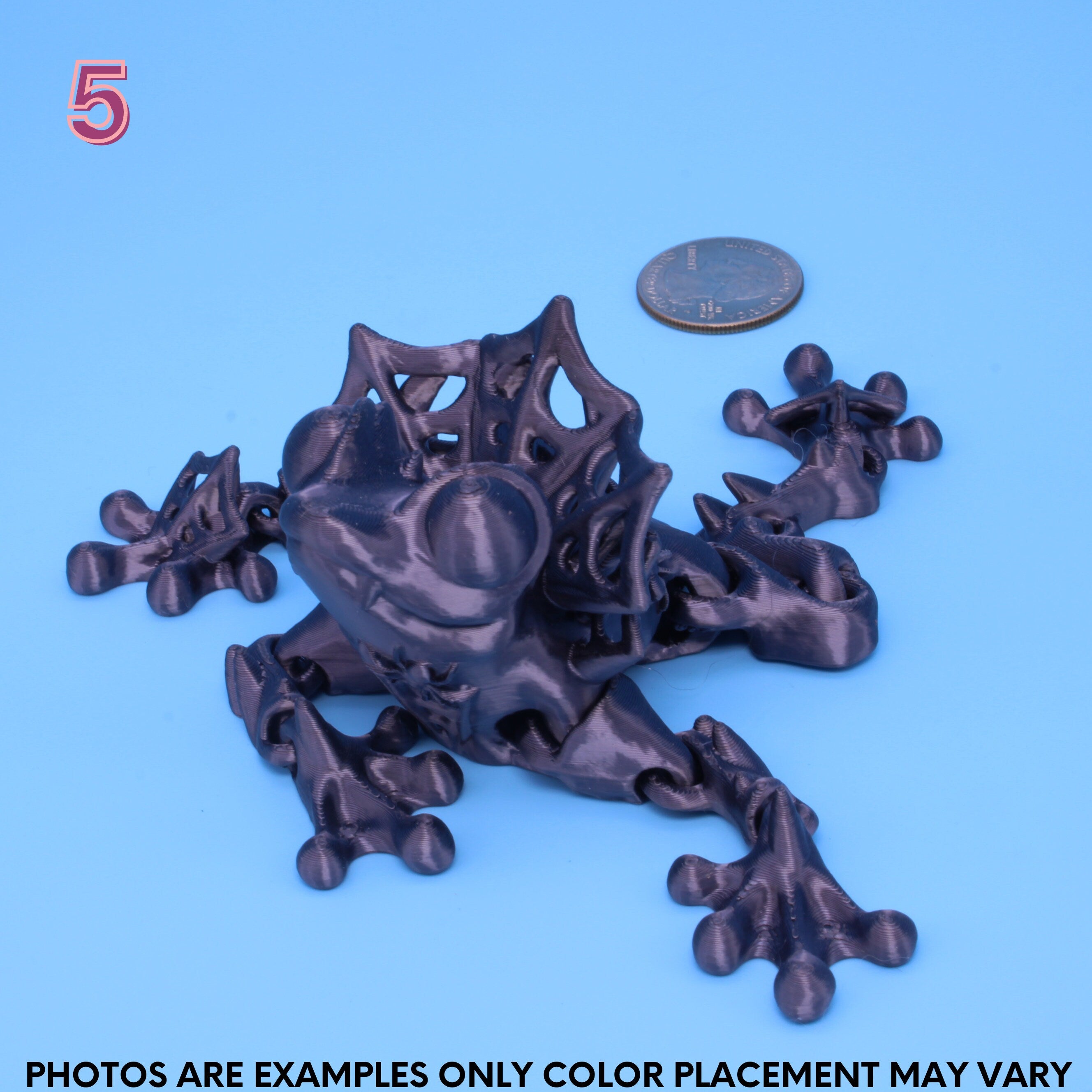Cute Frogs 3D Printed Fidget Toy, Articulating Frog. - Authorized Seller of Cinderwing