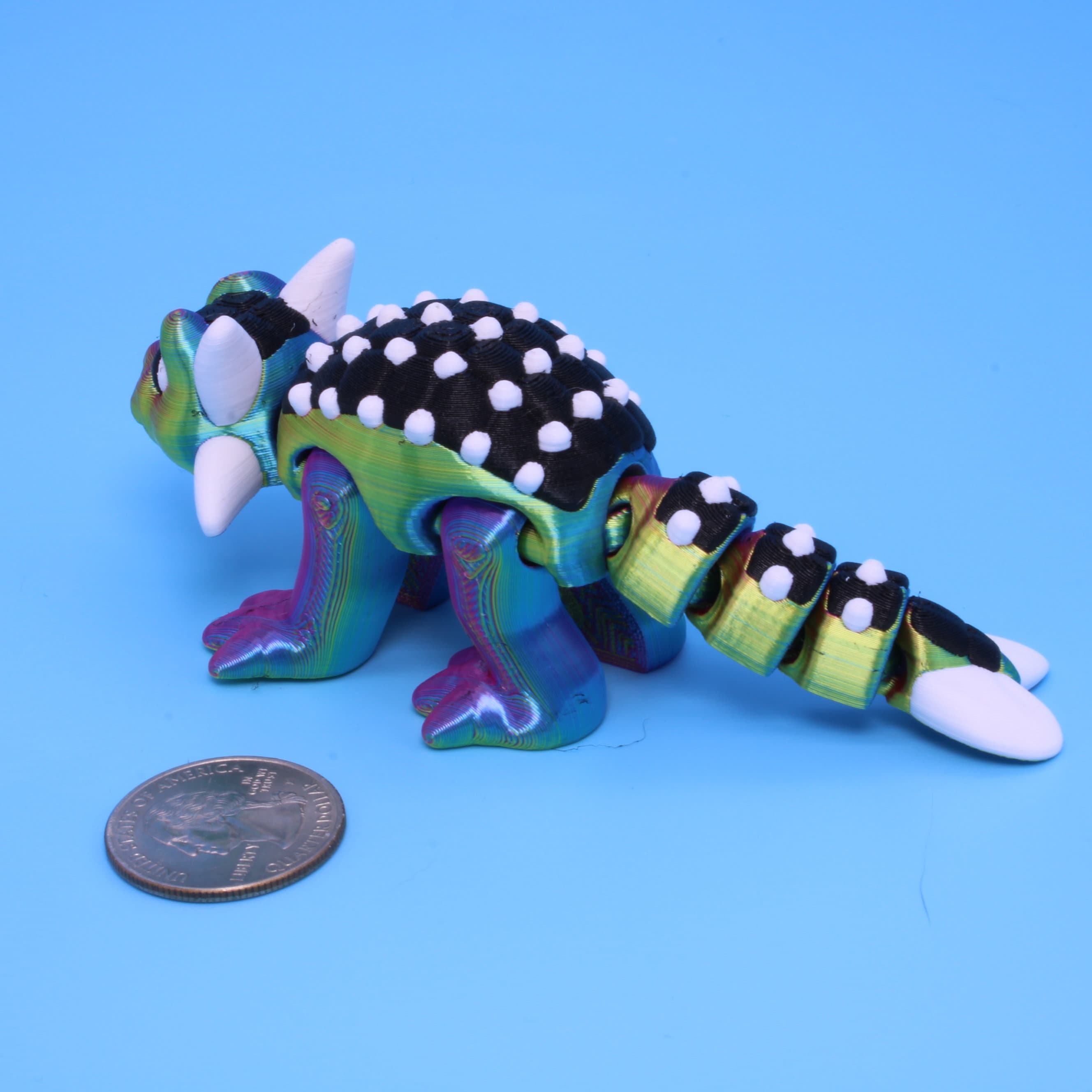 Cute Articulating Baby Ankylosaurus / Iguana | 3D Printed