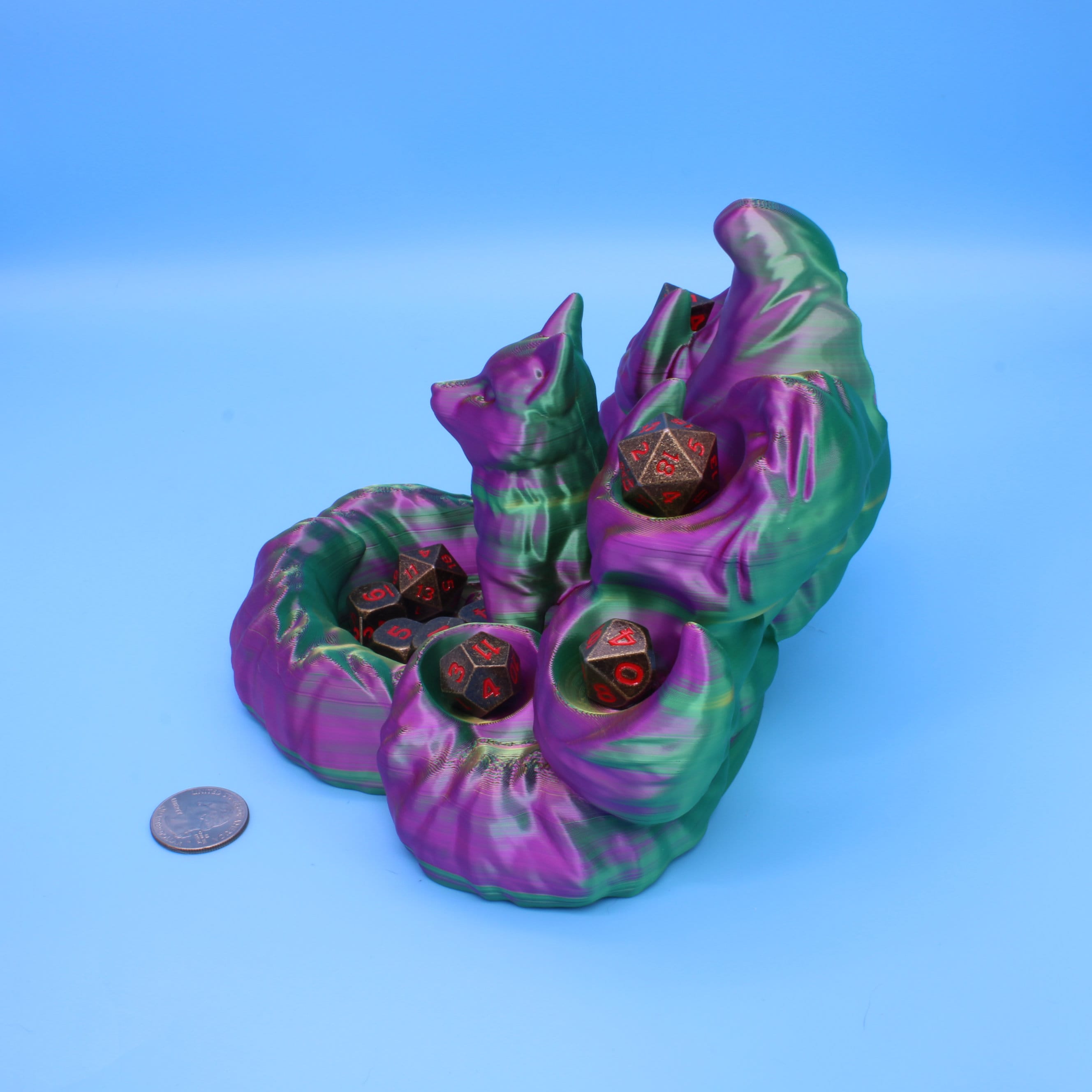 Kitsune Dice Tower and Dice Holder - 3D Printed, Kekreations Authorize