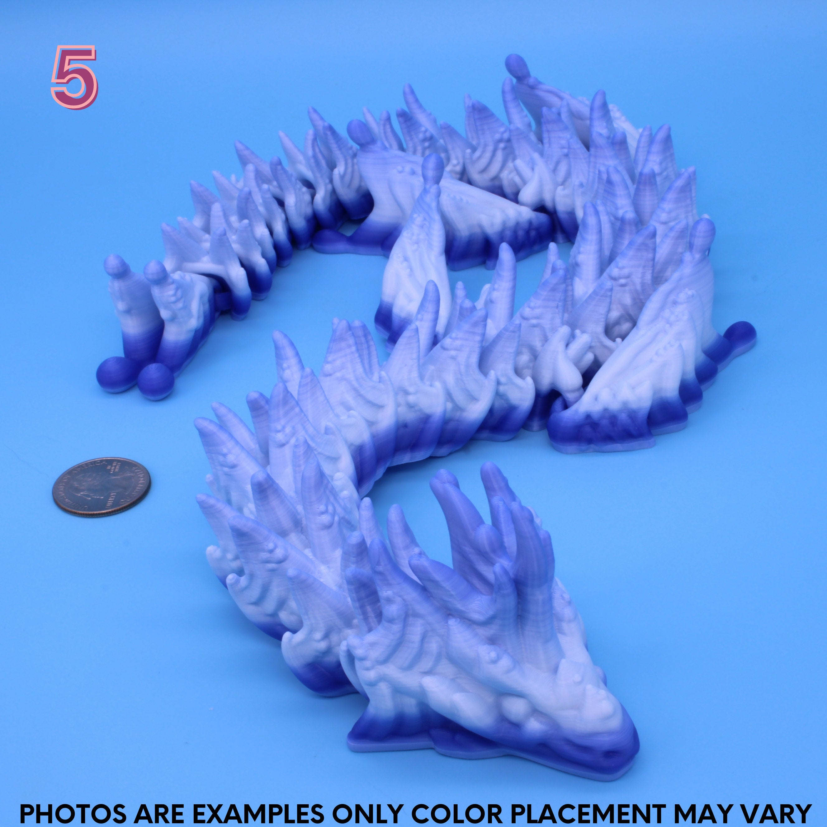 Aquarius Dragon 3D Printed - Authorized Seller of Dragons Den